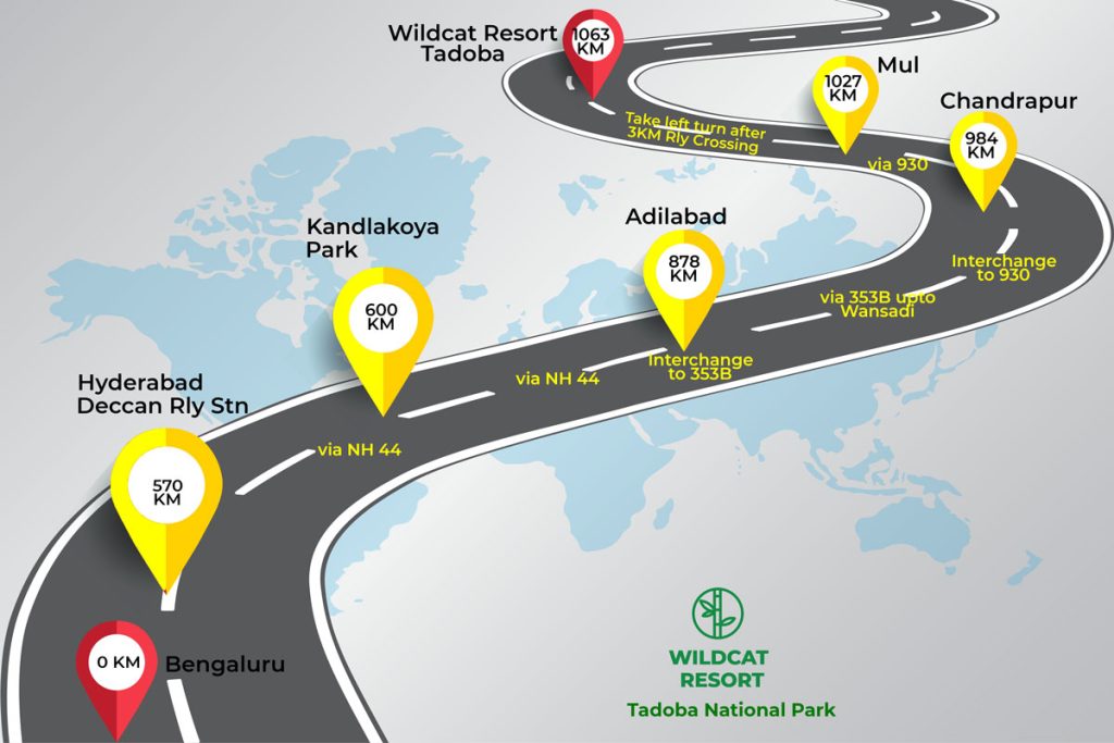 How to reach Tadoba form Bangalore